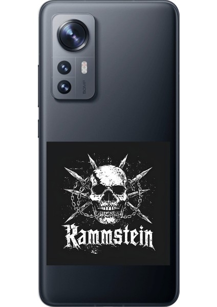 Xiaomi Mi 12 Pro Uyumlu Şeffaf Kılıf Rammstein Tasarımlı