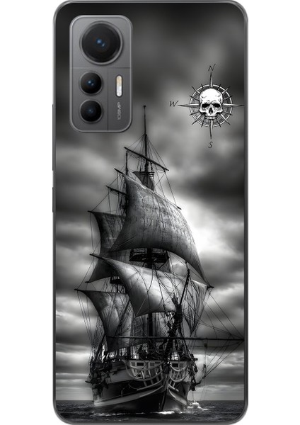 Xiaomi Mi 12 Lite Uyumlu Şeffaf Kılıf Pirate 2 Tasarımlı