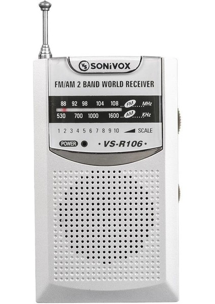 Vs-R106 Analog Radyo Gümüş Renk