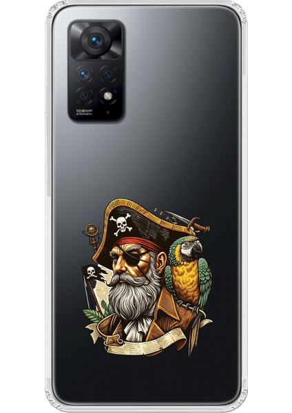 Xiaomi Redmi Note 11 Pro Uyumlu Şeffaf Kılıf Pirate 3 Tasarımlı
