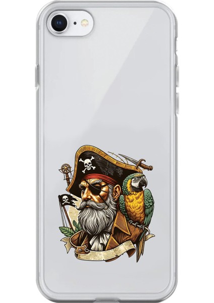 iPhone 6 Uyumlu Şeffaf Kılıf Pirate 3 Tasarımlı