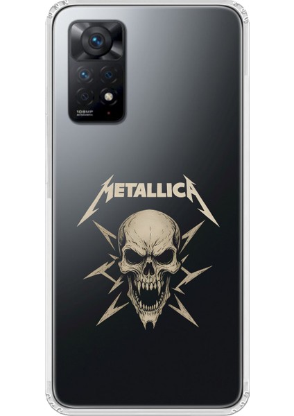 Xiaomi Redmi Note 11 Pro Uyumlu Şeffaf Kılıf Metallica Tasarımlı