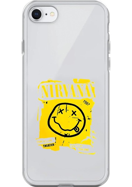 iPhone 6 Uyumlu Şeffaf Kılıf Nirvana Tasarımlı