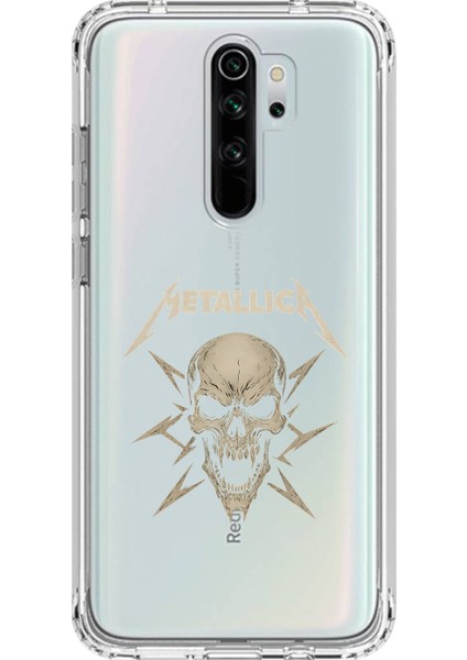 Xiaomi Redmi Note 8 Pro Uyumlu Şeffaf Kılıf Metallica Tasarımlı