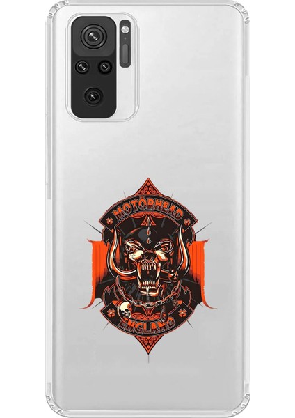 Xiaomi Redmi Note 10 Uyumlu Şeffaf Kılıf Motörhead Tasarımlı