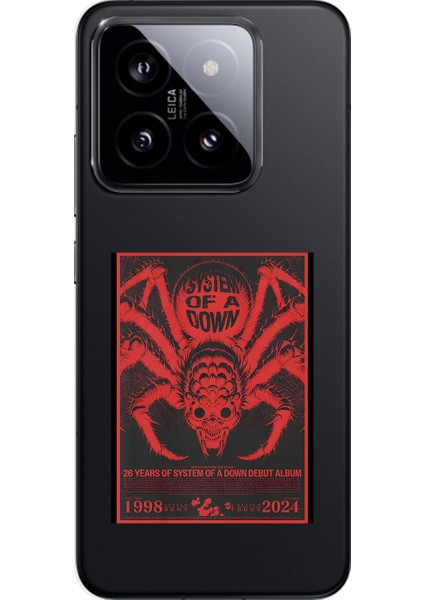 Xiaomi Mi 14 Pro Uyumlu Şeffaf Kılıf System Of A Down Tasarımlı