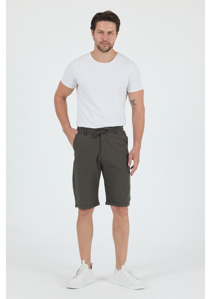 Erkek Slim Fit Keten Chino Şort indirimleri