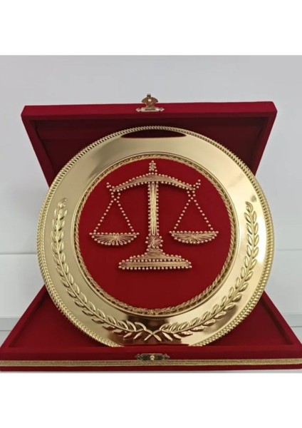 Filografi Ayyıldız ve Adalet Terazisi Temalı Şık Tablo ve Plaket