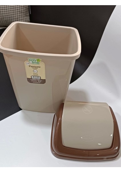 Fantastik Sallanır Kapak Plastik Banyo Mutfak Çöp Kovası Kutusu / 5 Litre fiyatları
