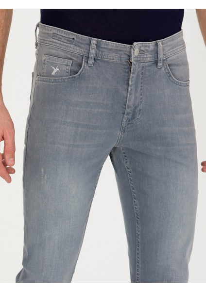 Erkek Açık Gri Slim Fit Jean Pantolon 50268663-DN0014