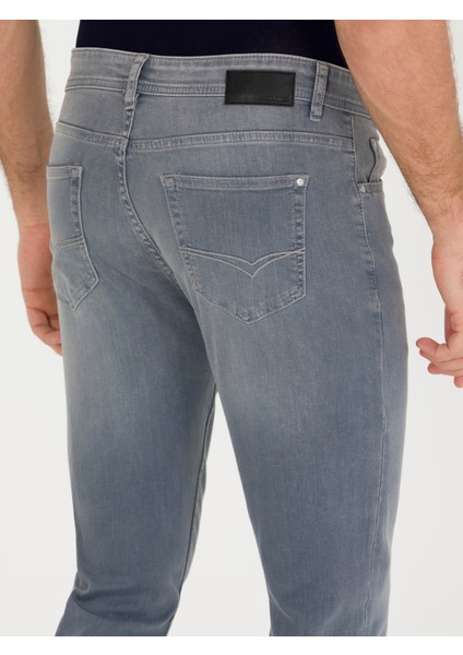 Erkek Açık Gri Slim Fit Jean Pantolon 50268663-DN0014
