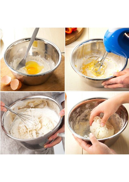 Inox Kase - 24 cm 1.6 Litre Karıştırma Kabı Profesyonel 304 Paslanmaz Çelik 721837 fırsatları