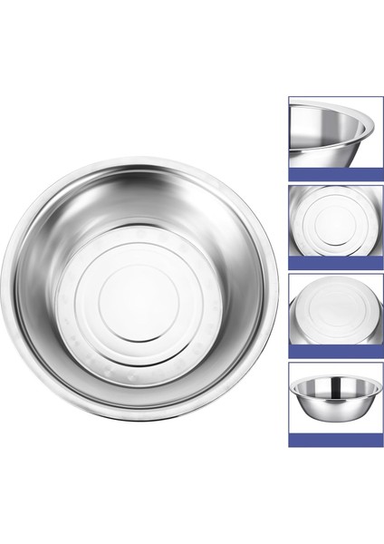 Inox Kase - 24 cm 1.6 Litre Karıştırma Kabı Profesyonel 304 Paslanmaz Çelik 721837 indirimleri