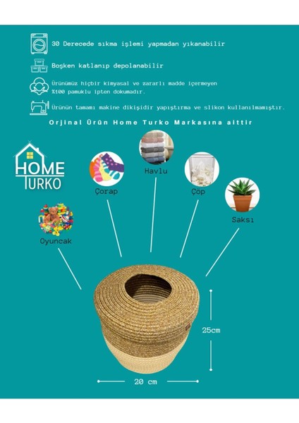 Jüt, Hasır, Çöp Kovası, Mutfak Çöp Kovası, Banyo Çöp Kovası, Doğal, Natürel, Jüt Kova, Modern Kova