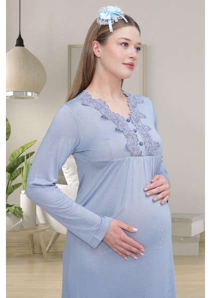 Mecit 1512 Mavi Hamile Lohusa Gecelik