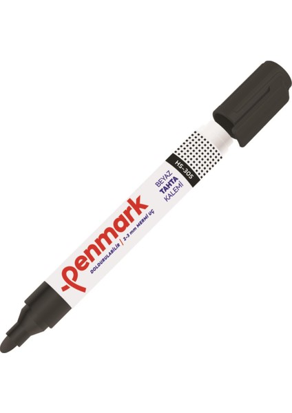 Penmark Beyaz Tahta Kalemi Siyah Doldurulabilir Tahta Kalemi (12 Li Paket)