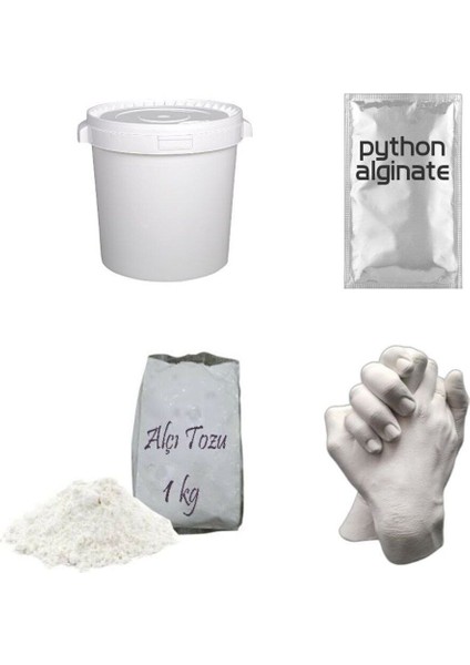 Hızlı Donan Alçı ve Aljinat El Kalıbı Kiti - 1 kg 400 Gr, Kolay ve Pratik Kullanımlı