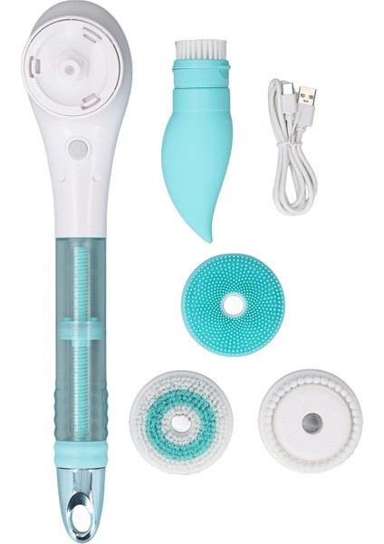 Электрическая Щетка Для Тела С Длинной Ручкой, Водонепроницаемая Ipx6, Автоматическая Щетка Для Душа, Щетка Для Глубокой Очистки Ванны, Синяя (Yurt Dışından)