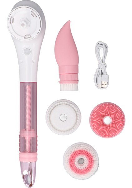 Электрическая Щетка Для Тела С Длинной Ручкой, Водонепроницаемая Ipx6, Автоматическая Щетка Для Душа, Щетка Для Глубокой Очистки Ванны, Розовая (Yurt Dışından)