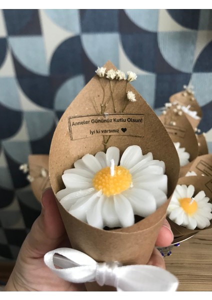 15 Adet Papatya Kokulu Buket Mumler, Düğün, Nişan, Söz, Kadınlar ve Anneler Günü Hediyesi fiyatları