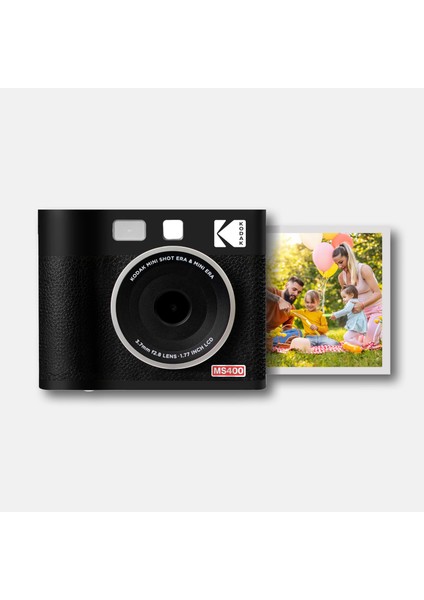 Mini Shot 4 Era ( Siyah ) - Dünyanın Ilk 10X10CM Baskı Yapan Filmli Fotoğraf Makinesi