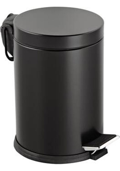 Elegant 3 Litre Siyah / Kırmızı Pedallı Çöp Kovası / Tuvalet Mutfak Banyo Ofis Balkon