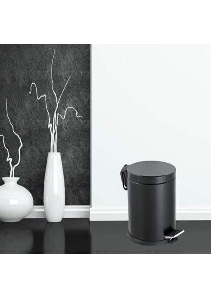 Elegant 3 Litre Siyah / Kırmızı Pedallı Çöp Kovası / Tuvalet Mutfak Banyo Ofis Balkon fiyatları