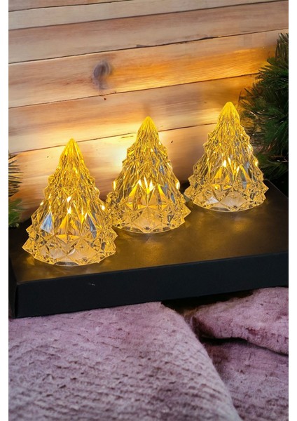 Sarı LED Çam Ağacı Mum Seti, Alevli Yapay Işıklar, Yılbaşı Dekorasyonu fiyatları