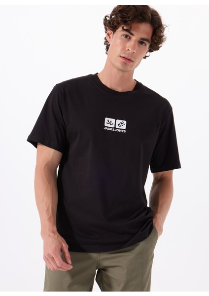 Bisiklet Yaka Siyah Erkek T-Shirt 12288516_JORMINDFUL Tee Ss Crew Nec