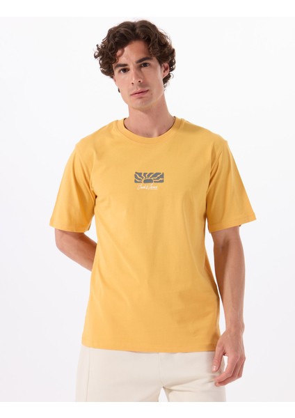 Turuncu Erkek Rahat T-Shirt 12288516_JORMINDFUL Tee Ss Crew Nec
