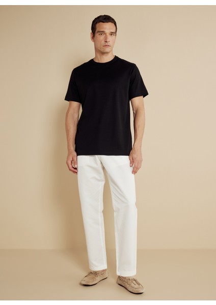 Bisiklet Yaka Siyah Erkek T-Shirt BBSS25MTS025