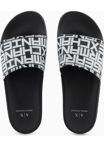 Siyah - Ekru Erkek Plaj Terliği XUP004 modelleri