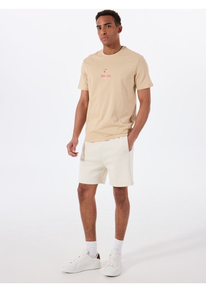 O Yaka Baskılı Açık Kahve Erkek T-Shirt Onserhan Reg Ss Tee Cs fiyatları