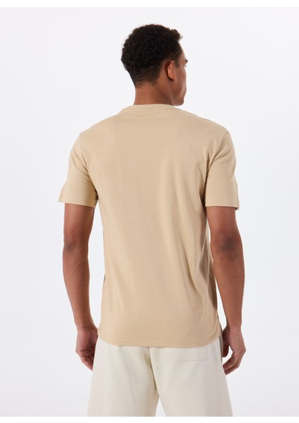 O Yaka Baskılı Açık Kahve Erkek T-Shirt Onserhan Reg Ss Tee Cs fırsatları