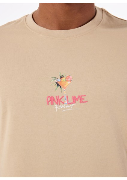 O Yaka Baskılı Açık Kahve Erkek T-Shirt Onserhan Reg Ss Tee Cs indirimleri