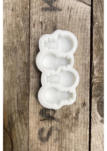 Mini Kardan Adam Mum Kalıbı, Silikon, Beyaz, 1 Adet fırsatları