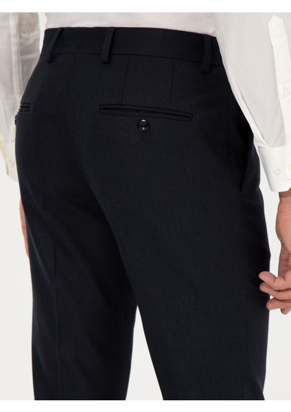 Erkek Lacivert Slim Fit Kumaş Pantolon 50258513-VR033