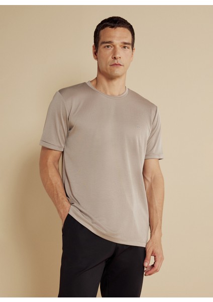Bisiklet Yaka Vizon Erkek T-Shirt BBSS25MTS017