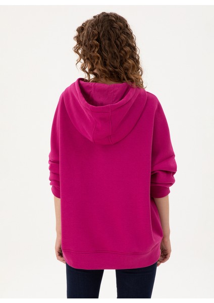 Kapüşon Yaka Fuşya Kadın Sweatshırt Radas indirimleri