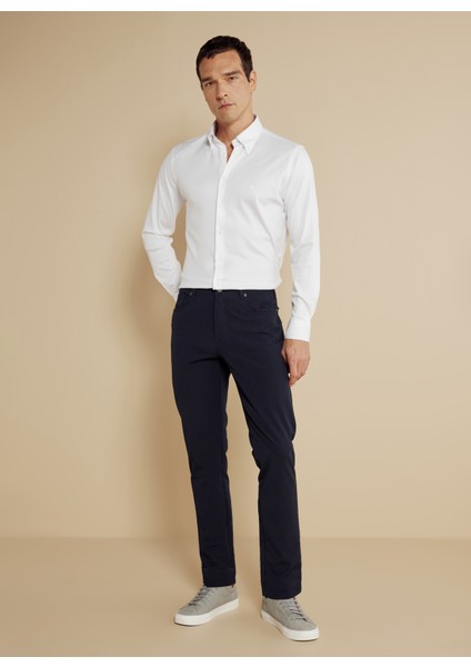 Normal Bel Düz Paça Standart Lacivert Erkek Pantolon BBSS25MPT007
