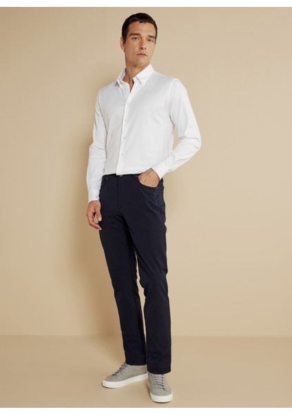 Normal Bel Düz Paça Standart Lacivert Erkek Pantolon BBSS25MPT007