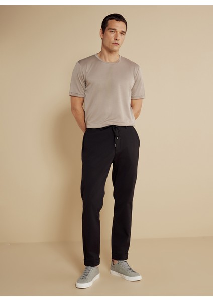 Normal Bel Düz Paça Standart Siyah Erkek Pantolon BBSS25MPT016