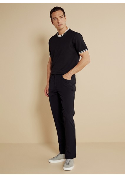 Normal Bel Düz Paça Standart Siyah Erkek Pantolon BBSS25MPT007