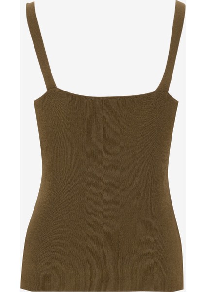 Koyu Haki Kadın V Yaka Slim Fit Bluz 1084MH00G fiyatları