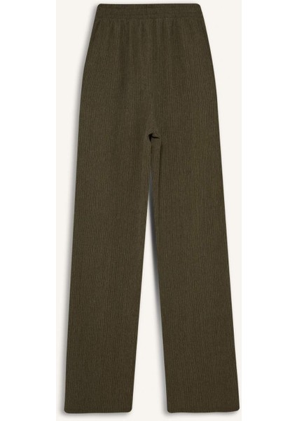 Wide Leg Esnek Belli Geniş Paça Bürümcük Pantolon F6291AX25SM