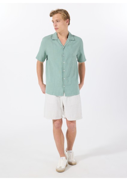 Standart Bebe Yaka Yeşil Erkek Gömlek Mr Hank fiyatları