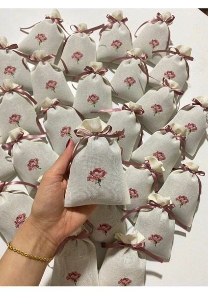 Lavanta Kesesi Seti, El Işlemeli, Renkli ve Şık Hediye Seçeneği, 50'li Paket