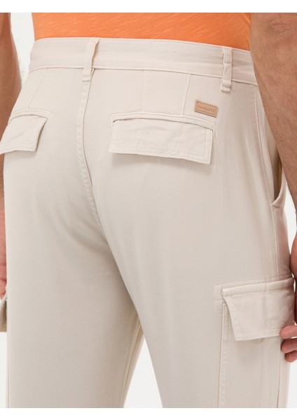 Erkek Bej Carrot Fit Kanvas Pantolon 50264922-VR011