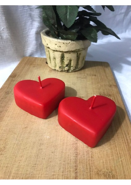 Kırmızı Kalp Mumlar, Sevgililer Günü ve Yılbaşı Için Romantik Aydınlatma Seti