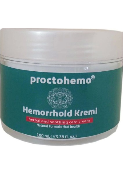 Proctohemo Cream 100 ml Hemeroid Kremi Ba.sur Şikayeti Olanlar Için Krem
